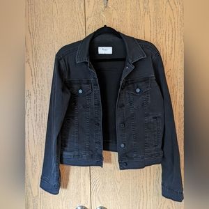 KanCan black denim jean jacket size L